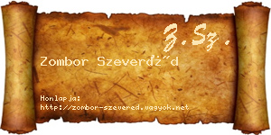 Zombor Szeveréd névjegykártya